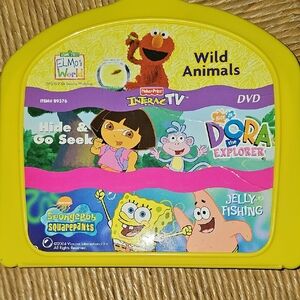 Fisher-Price InteracTV DVD with Dora, SpongeBob and Elmo And Yellow Case